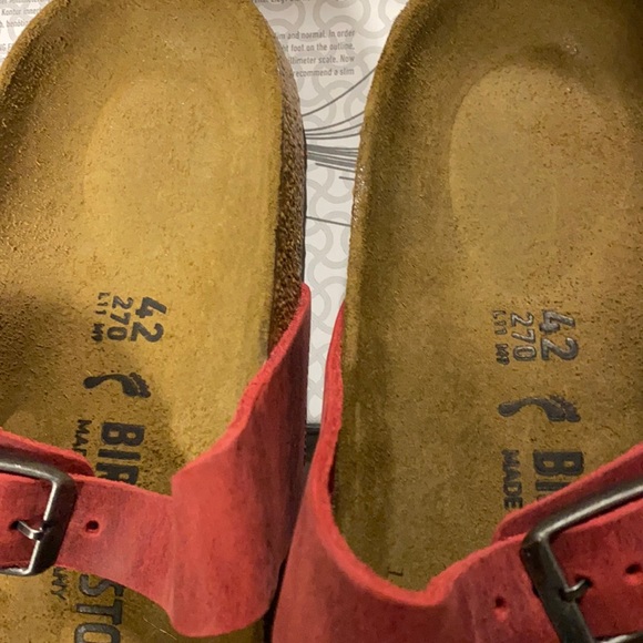 Birkenstock Franca red leather asst narrow new - Picture 5 of 5